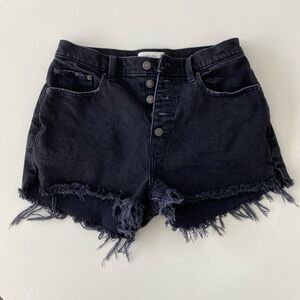 Abercrombie & Fitch curve love mom shorts black high rise 28 / 6